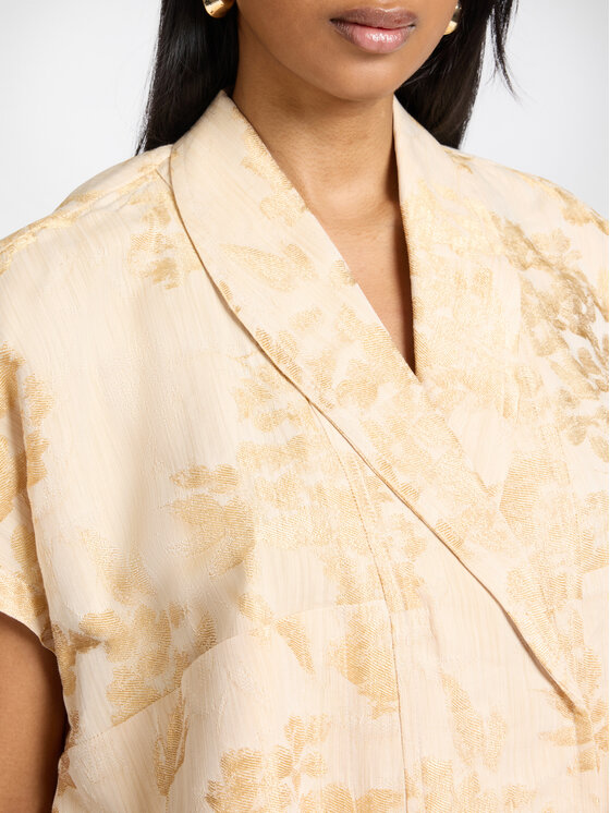 Elena Mirò Elena Mirò Cappotto invernale R060E000123N001 Crema Boxy Fit