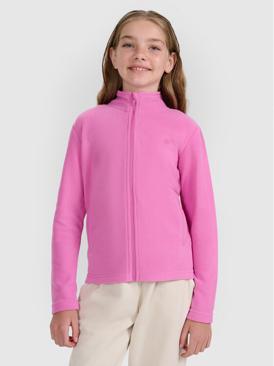 4F 4F Bluza BASIC+ Różowy Slim Fit