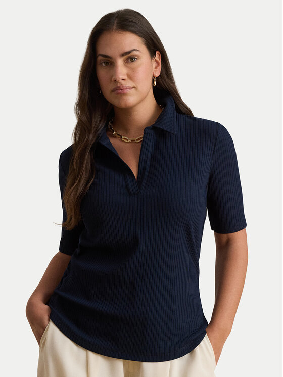 LAUREN RALPH LAUREN LAUREN RALPH LAUREN Тениска с яка и копчета 200P10120005 Тъмносин Regular Fit