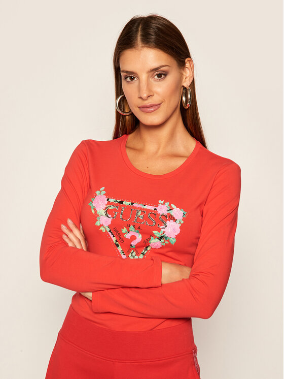 Guess Palaidinė Vilma W0YI83 J1300 Raudona Slim Fit • Modivo.lt