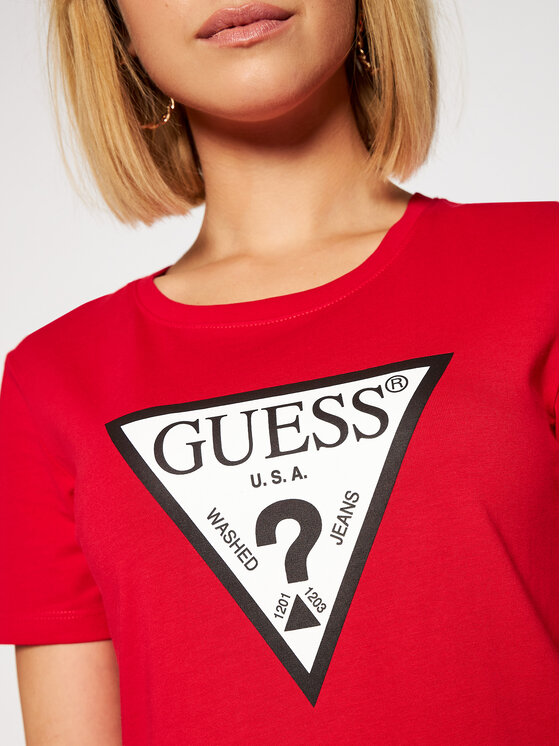 Guess T shirt Original W0BI25 I3Z11 Rouge Regular Fit Modivo