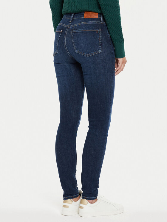 Tommy Hilfiger Tommy Hilfiger Jeans hlače Como WW0WW42485 Mornarsko modra Skinny Fit
