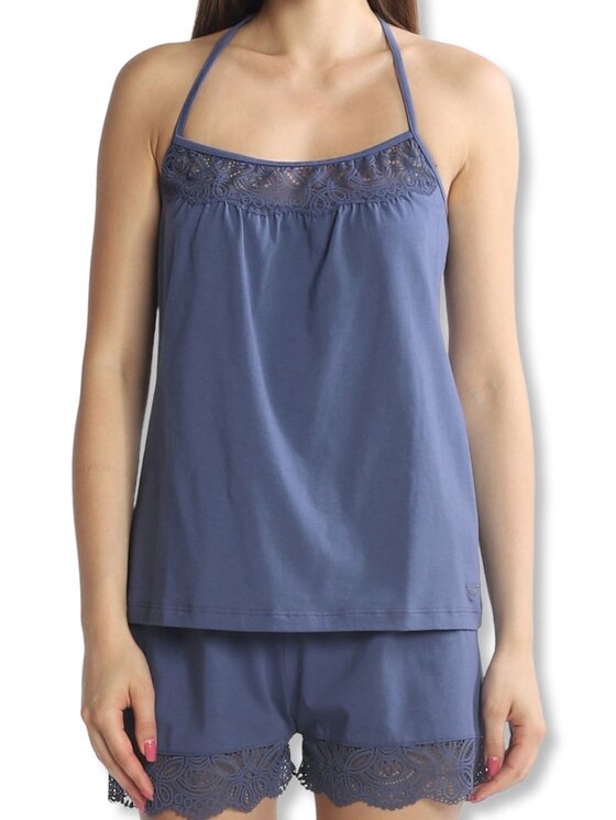 Emporio Armani Emporio Armani Pigiama Pj set - Emporio Armani - donna - pizzo Blu Regular Fit