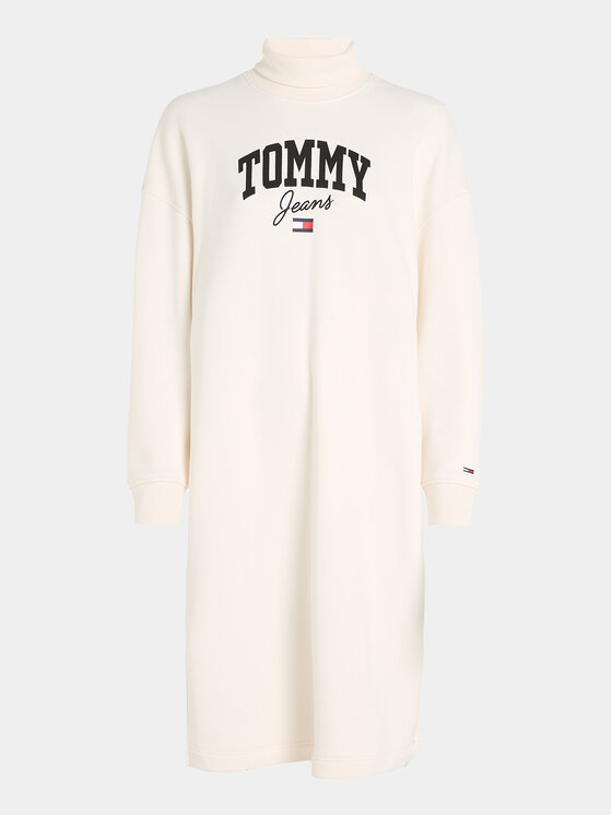 Tommy Jeans Tommy Jeans Trikotažinė suknelė New Varisty DW0DW16462 Balta Relaxed Fit