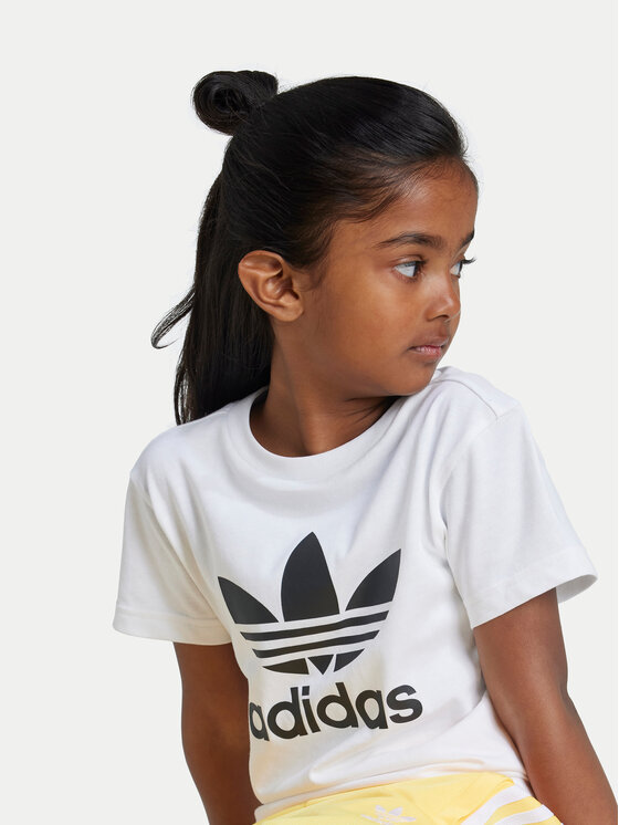 adidas T shirt adicolor Trefoil JE0518 Bianco Regular Fit Modivo