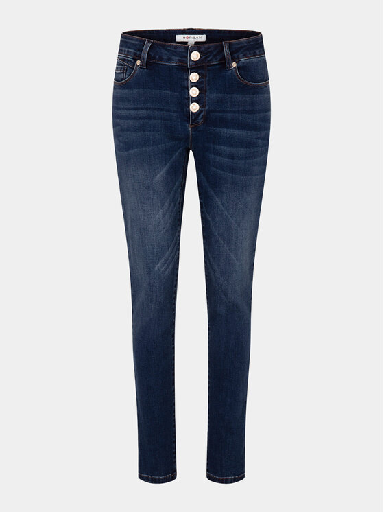 Morgan Morgan Džínsy 241-PMIRA Tmavomodrá Skinny Fit