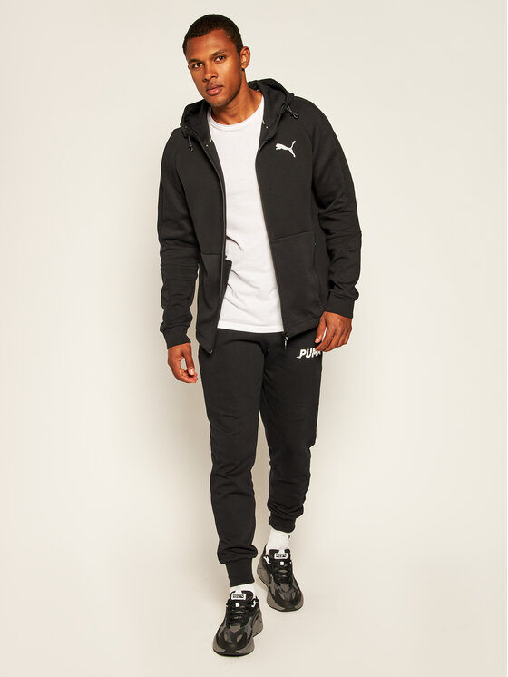 Puma Felpa Evostripe Fz Hoodie 583467 Nero Slim Fit • Modivo.it