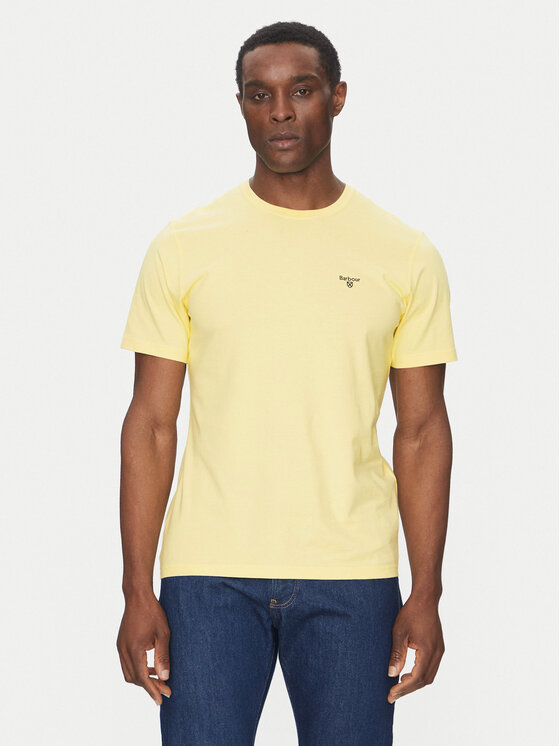 Barbour Tričko Essential Sports MTS0331YE36 Žltá Tailored Fit