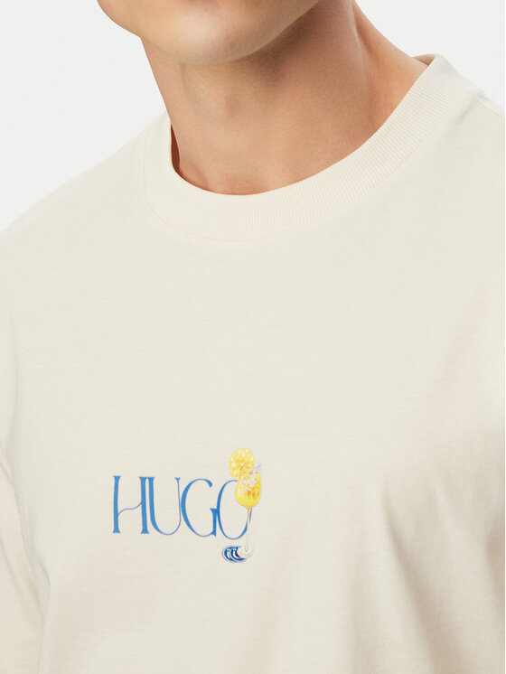 HUGO HUGO Тишърт Nulaxo 50560093 Бял Regular Fit