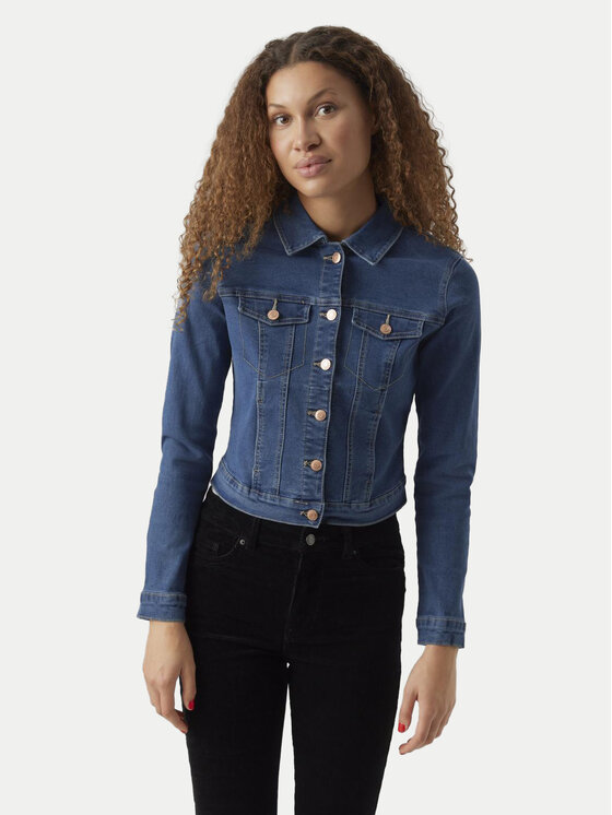 Vero Moda Vero Moda Jeansová bunda Luna 10279492 Modrá Slim Fit
