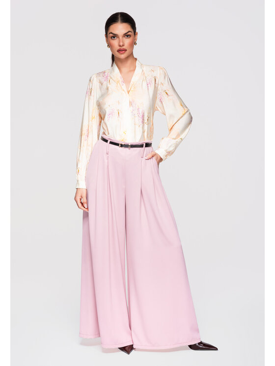 Ombre Ombre Spodnie materiałowe OW-PACP-0100 Różowy Relaxed Fit