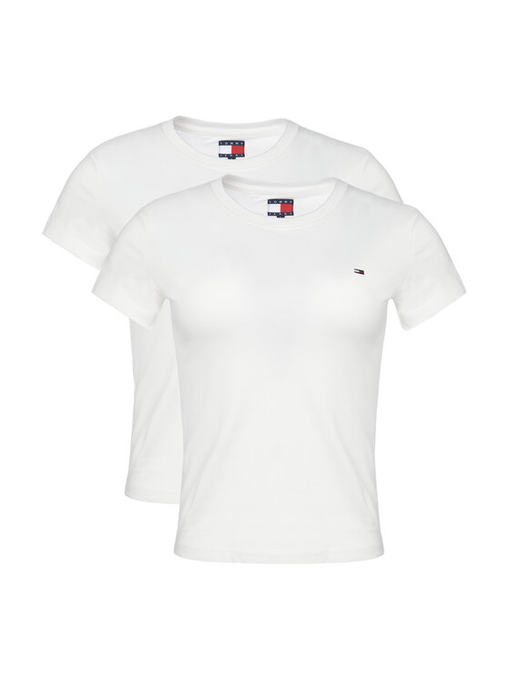 Tommy Jeans Tommy Jeans Σετ t-shirts DW0DW21366 Λευκό Slim Fit