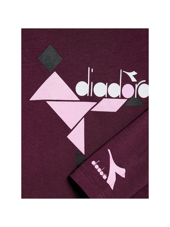 Diadora Diadora Bluzka JG.T-SHIRT LS GLEE Fioletowy Basic Fit