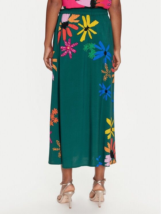 Tatuum Tatuum Spódnica midi Sand 1 T2410.174 Zielony Regular Fit