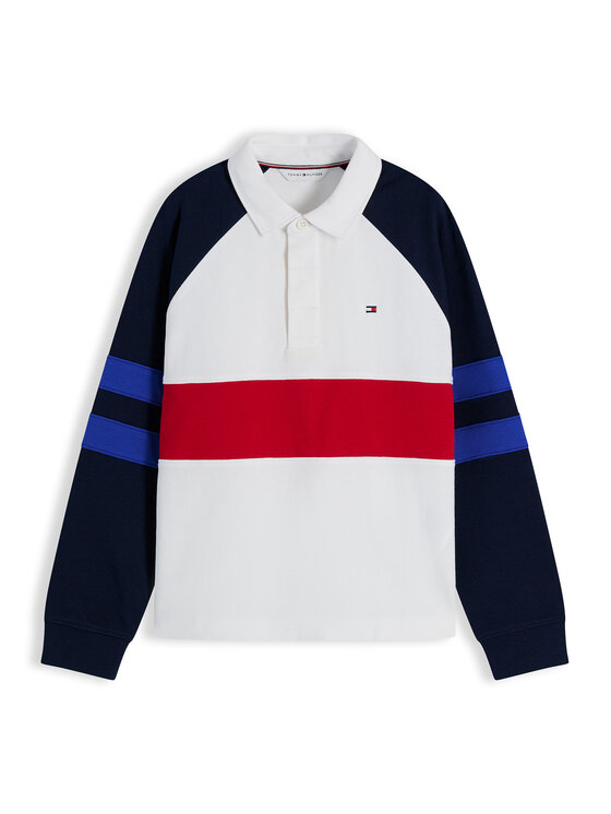 Tommy Hilfiger Tommy Hilfiger Polo Colourblock KB0KB10584 Biały Regular Fit