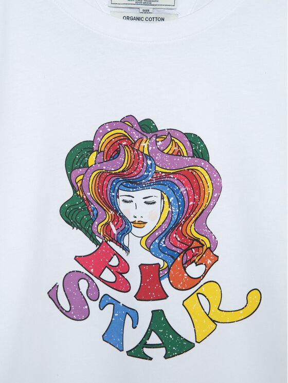 BIG STAR BIG STAR Bluzka ALICJA Biały Basic Fit