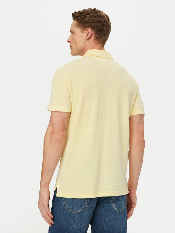 Tommy Hilfiger Tommy Hilfiger Pólóing Textured Oxford Pique MW0MW38482 Világossárga Regular Fit