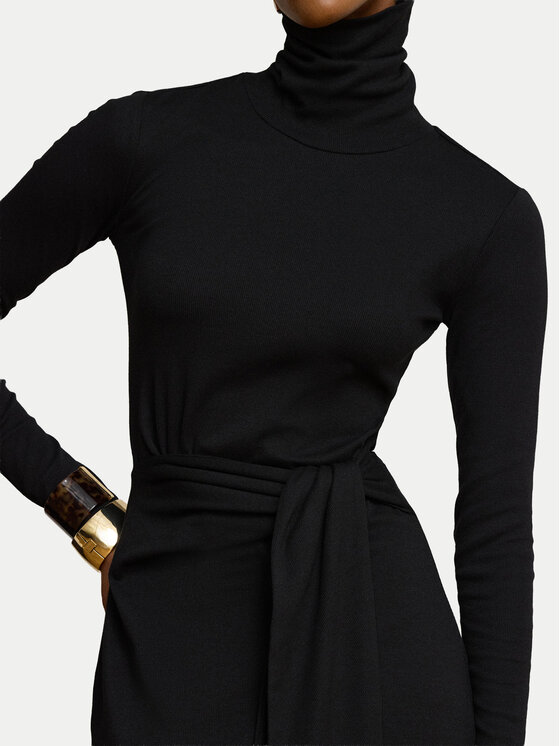 LAUREN RALPH LAUREN LAUREN RALPH LAUREN Úpletové šaty 200980028002 Černá Slim Fit