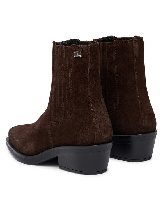Tommy Jeans Tommy Jeans Saapad Tjw Suede Cowboy Boots EN0EN03142 Tumepruun