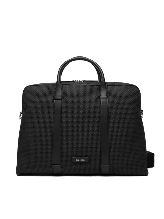 Calvin Klein Calvin Klein Brašna na notebook Embossed Woven Commuter LV04D3207G Černá