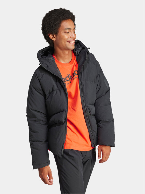 adidas adidas Geacă din puf Big Baffle IK3156 Negru Regular Fit