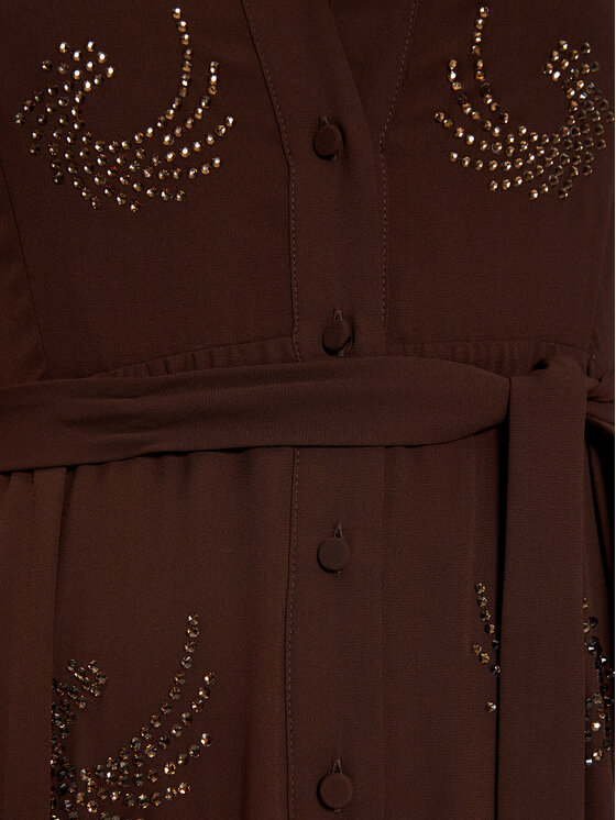 PINKO PINKO Košilové šaty 104432 A289 Hnědá Regular Fit