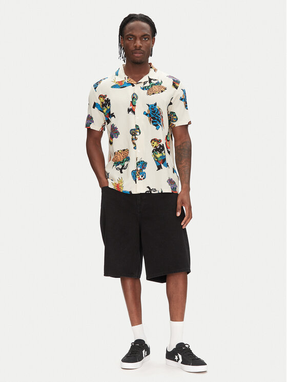 Volcom Volcom Košeľa Bob Mollema A0412513 Écru Boxy Fit