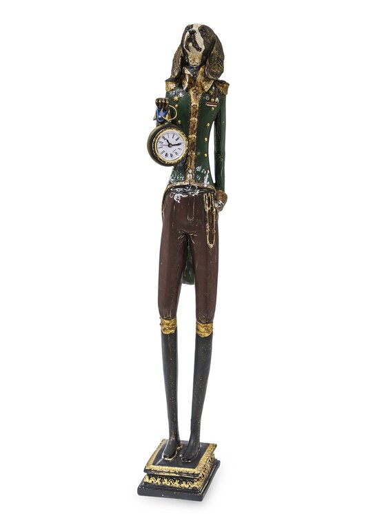MIAhome MIAhome Figurka psa z zegarkiem 65x10x10 cm MUBWA duża Kolorowy