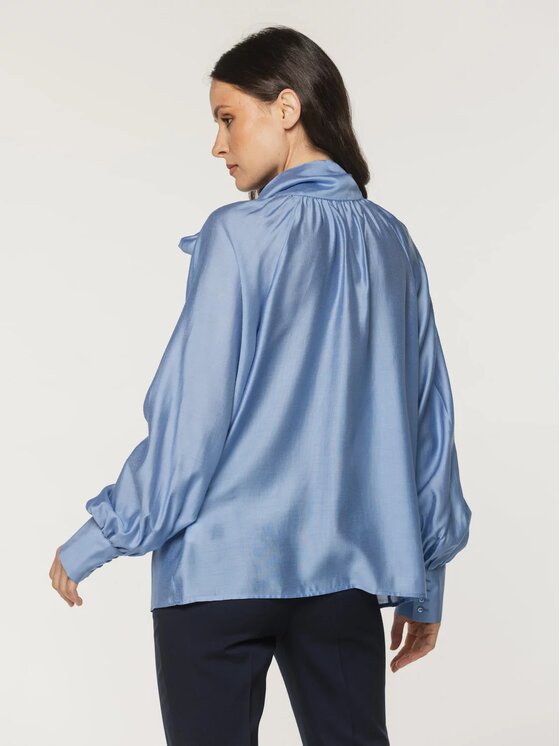 Willsoor Willsoor Bluzka 61516 Niebieski Oversize