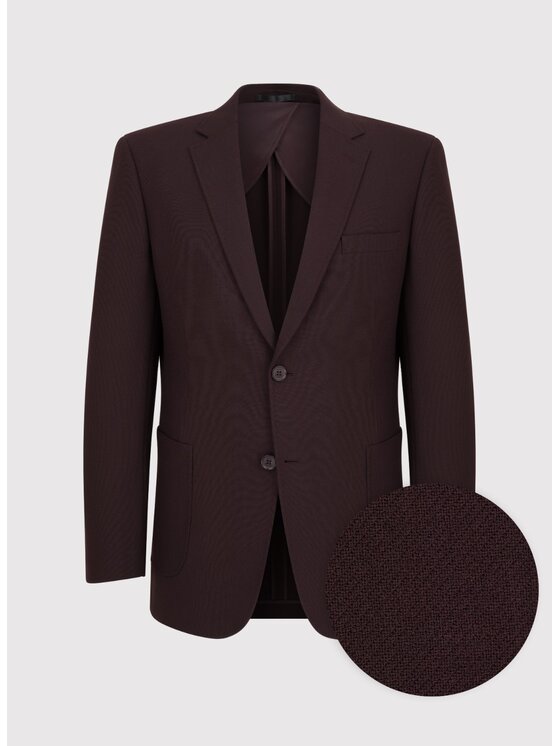 Pako Lorente Pako Lorente Marynarka P24WF-3X-012 Bordowy Slim Fit