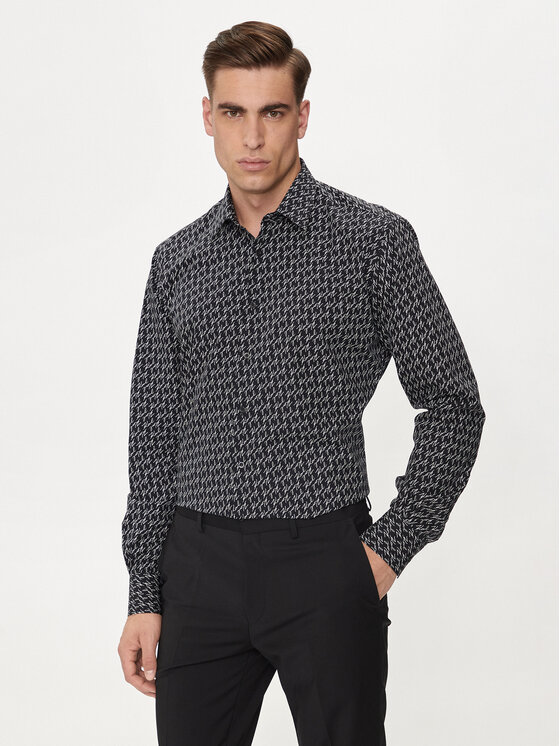 KARL LAGERFELD Košeľa 605000 543678 Čierna Modern Fit