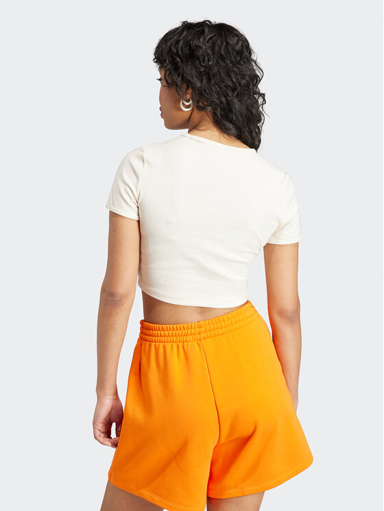 adidas adidas Marškinėliai Essentials IJ7804 Smėlio Slim Fit