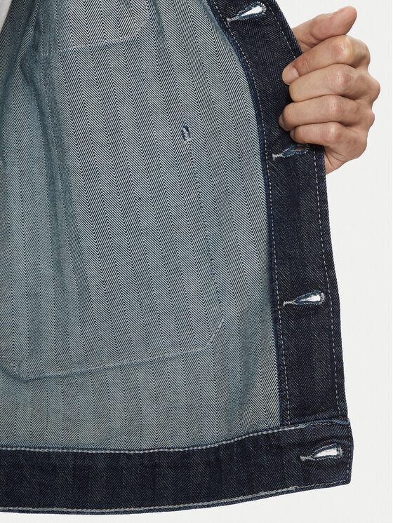 Mustang Mustang Jeansová bunda Monowi 1015900 Tmavomodrá Boxy Fit
