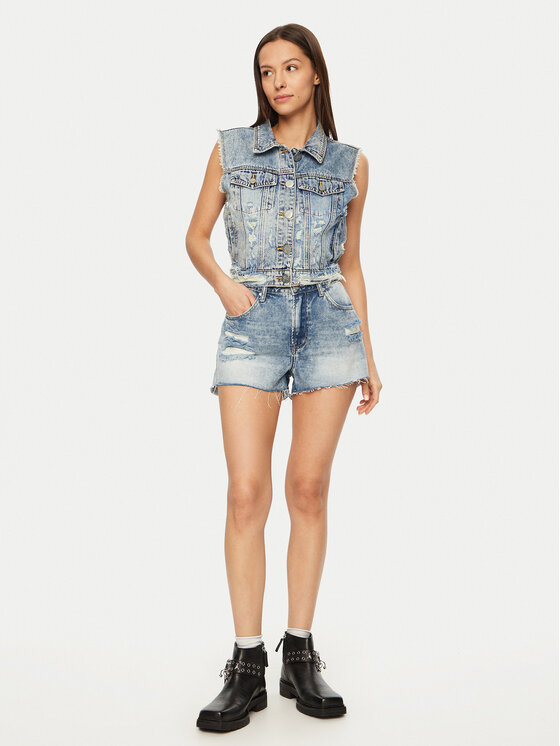 One Teaspoon One Teaspoon Szorty jeansowe Bowies 26723 Niebieski Regular Fit