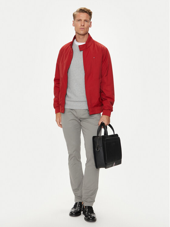 Tommy Hilfiger Tommy Hilfiger Kevad-sügis jope Club Harrington MW0MW35670 Punane Regular Fit