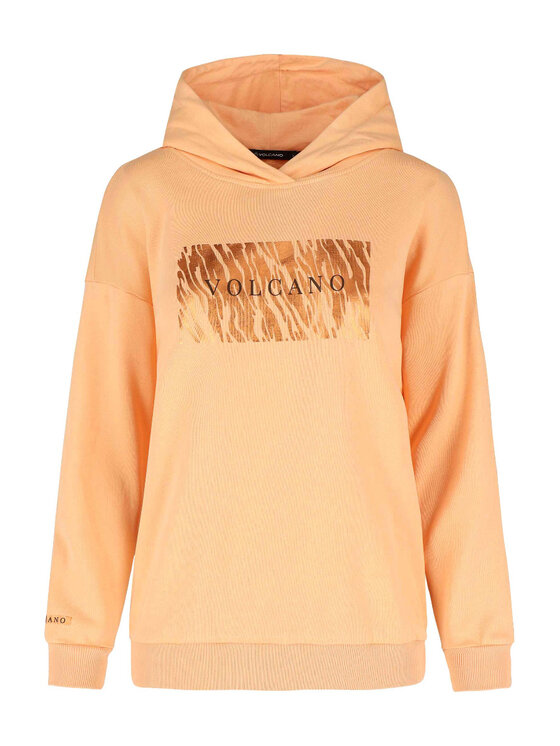 Volcano Volcano Bluza B-FOGI Pomarańczowy Regular Fit