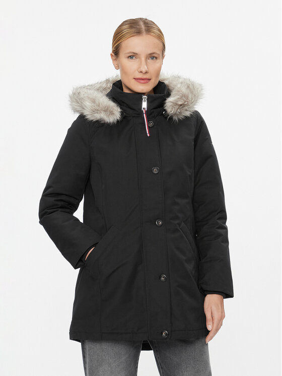 Tommy Hilfiger Tommy Hilfiger Parka WW0WW39864 Čierna Regular Fit