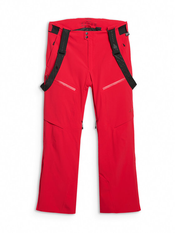 4F 4F Spodnie narciarskie SKI PERFORMANCE Czerwony Regular Fit