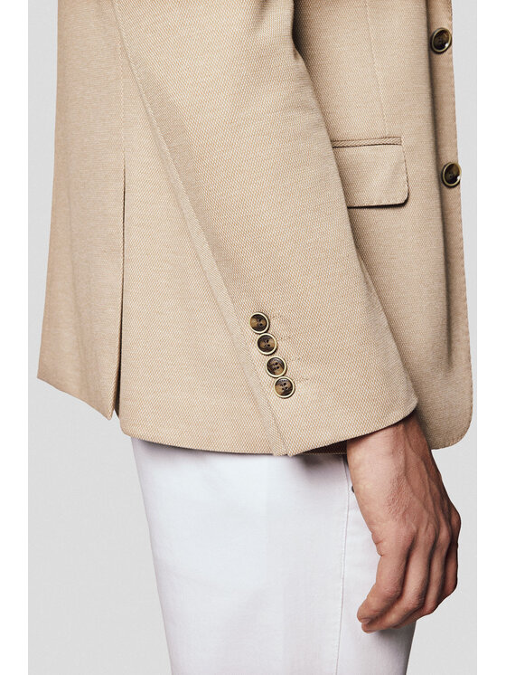 Lancerto Lancerto Marynarka Lentini MA131125000016 Beżowy Slim Fit