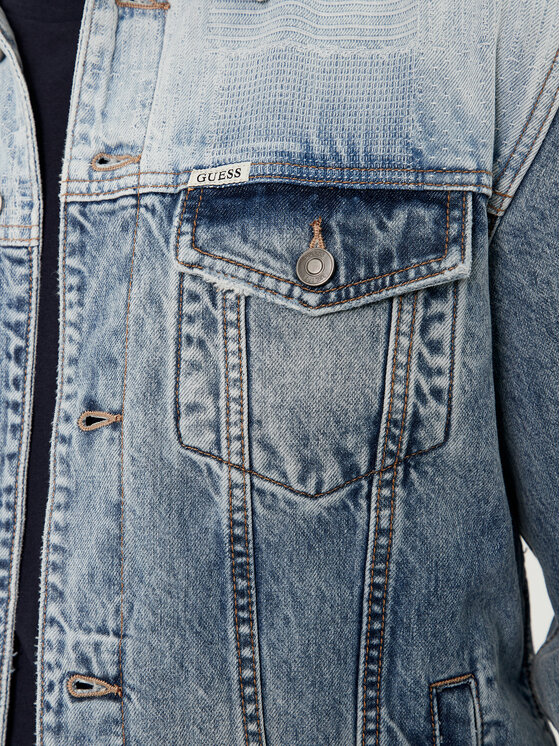 Guess Guess Geacă de blugi M4GXN6 D4YO0 Albastru Regular Fit