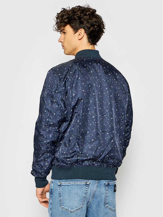 Alpha Industries Alpha Industries Kurtka bomber Ma-1 Nasa Reversible 186101 Granatowy Regular Fit