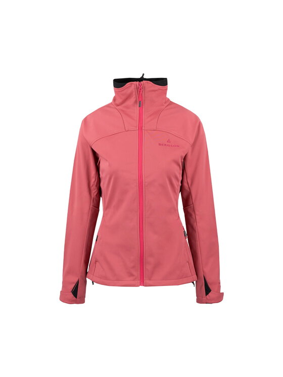 Bergson Bergson Kurtka softshell CONTEXT SS Różowy Slim Fit