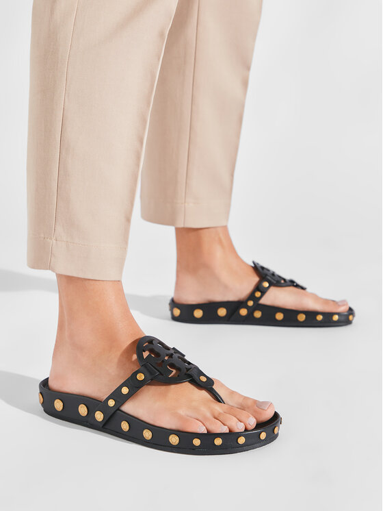 Tory Burch Tory Burch Čības uz pirksta Miller Cloud Coin 83764 Melns