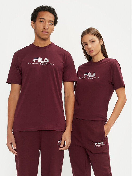 Fila T-krekls Unisex Bedburg FAU0147 Bordo Regular Fit