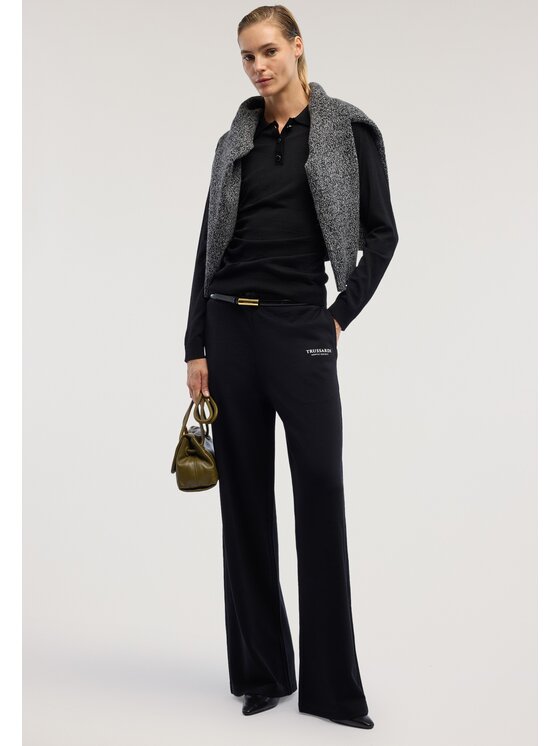 Trussardi Trussardi Spodnie materiałowe P8136000035N033 Czarny Regular Fit