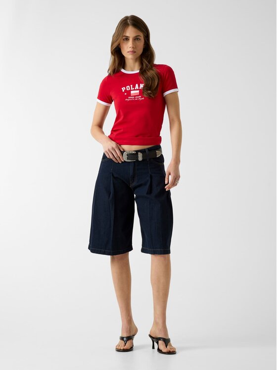 Guess Jeans Guess Jeans Marškinėliai 183096 Raudona Classic Fit