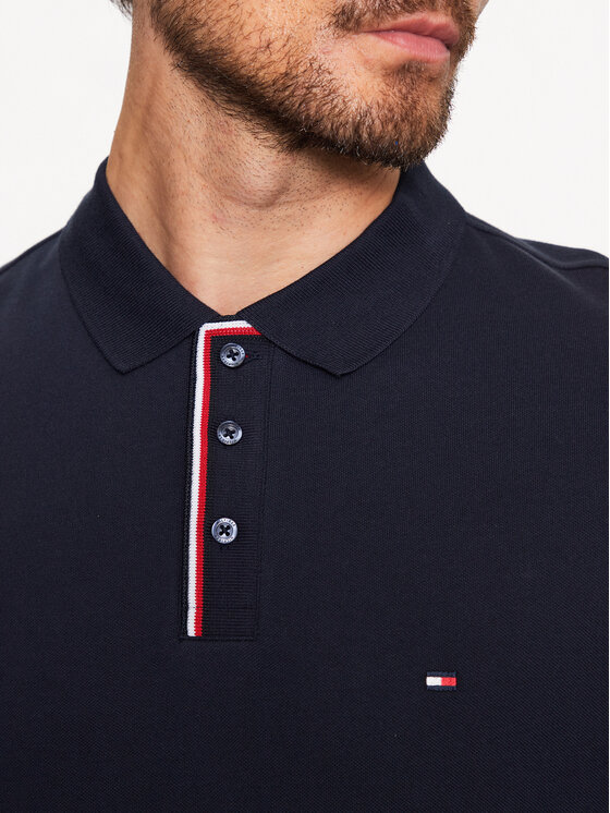 Tommy Hilfiger Tommy Hilfiger Polo MW0MW31558 Granatowy Regular Fit