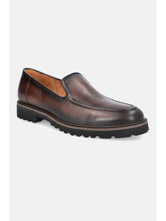 Loafersy Lancerto, Rozmiar 41, Brązowe, Buty Loafersy Ellon Brązowe BT104124000012