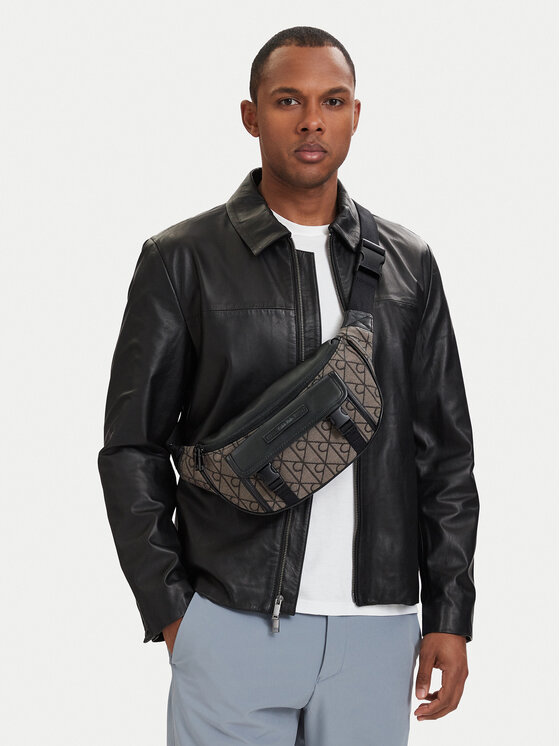 Calvin Klein Calvin Klein Torbica oko struka﻿ Mixed Emblem Aop LV04D3382G Bež