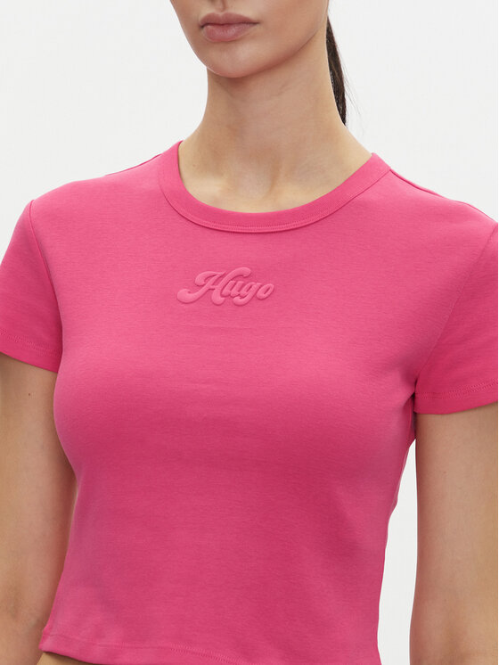 HUGO HUGO T-Shirt Delanor_2 50539132 Růžová Cropped Fit